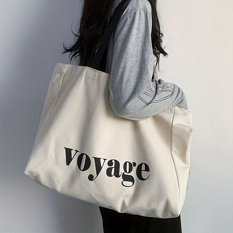 Large Capacity Letter Pattern Tote Bag for Women